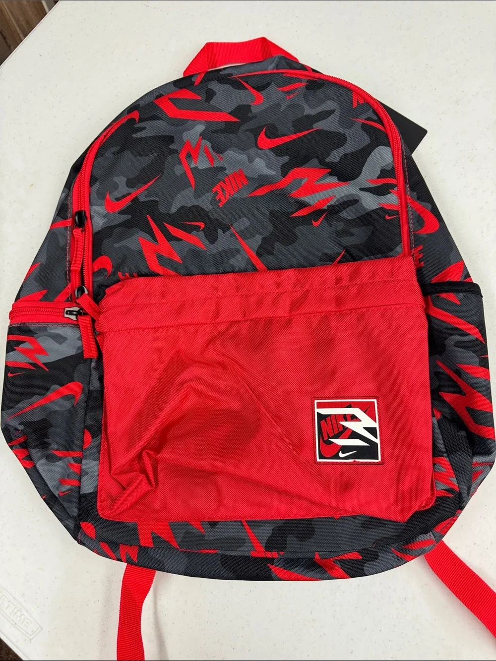 Nike Red & Black Camo Pattern Backpack